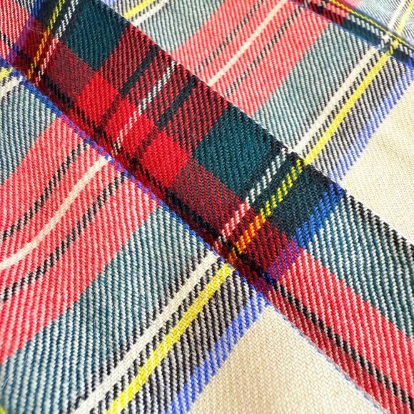 Vintage 80s 100% Wool Tartan Plaid Pleated Midi Skirt Size 6 | Made in Scotland - Picture 12 of 14